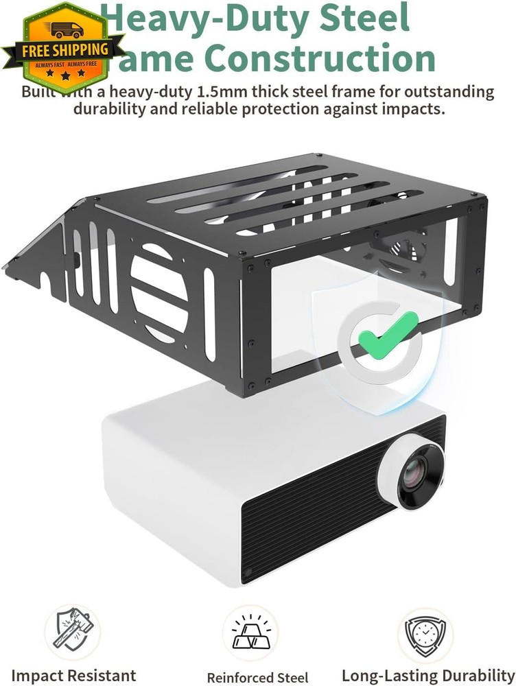 Golf Simulator Projector Cover Floor Mounted Protective Enclosure