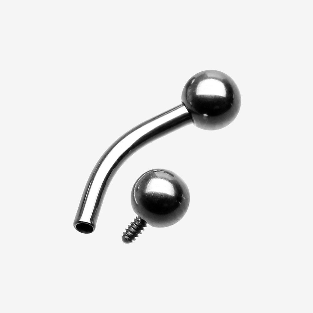 Implant Grade Titanium Internally Threaded Curved Barbell