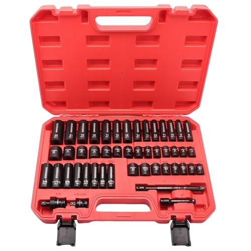 Socket Set 3/8" Drive Impact Socket 3/8" Socket Set, 48pcs Metric and SAE