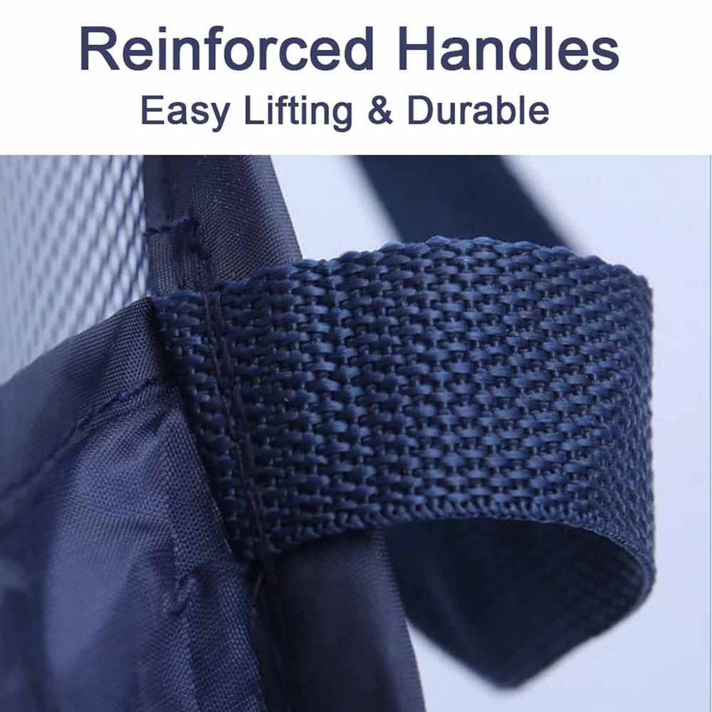 Convenient and practical foldable mesh pop-up laundry basket (2-Pack | Blue)
