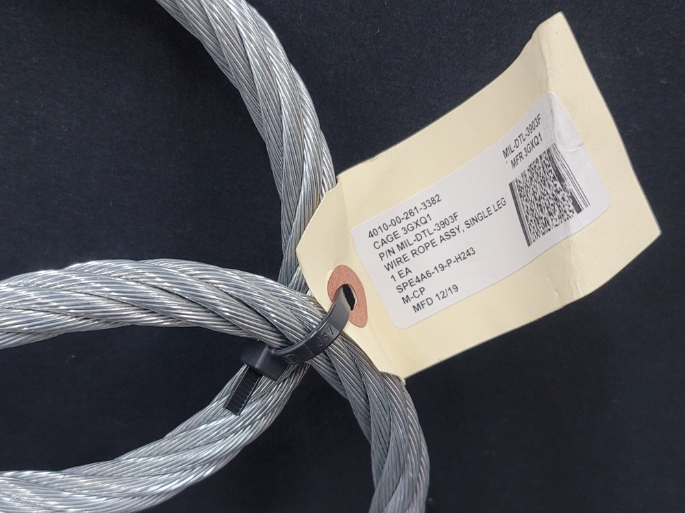 Mid-State Industrial 2 Ton 1/2" 3' IPS Wire Rope Sling