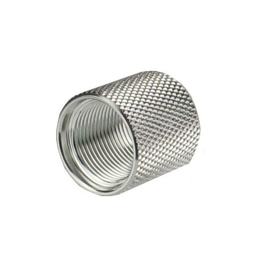 9/16x24 TPI Thread, Thread Protector Aluminum Anodized Silver