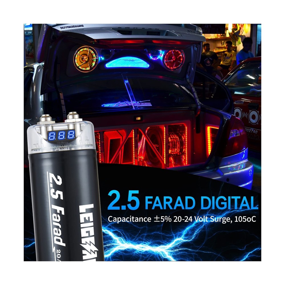 2.5 Farad Digital Power Capacitor for Car Audio System, Performance Car Audio...