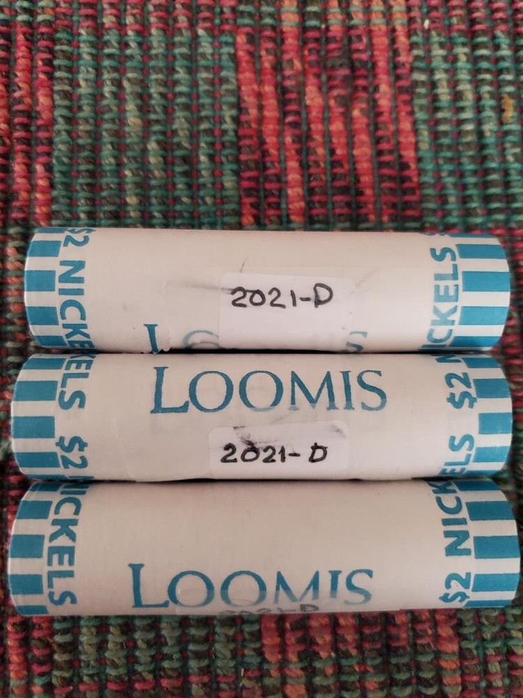2021-D $2 ROLL BU NICKELS 3 ROLLS TOTAL