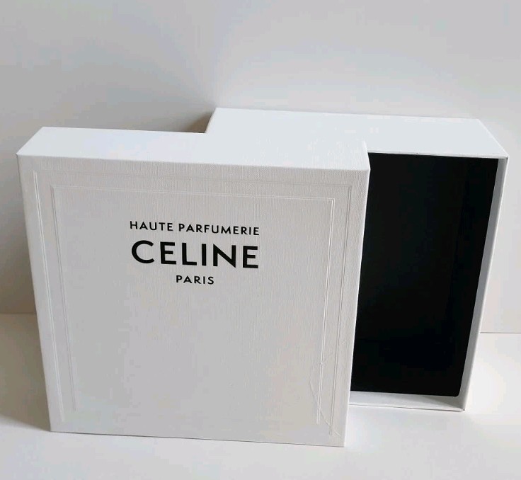 CELINE GIFT BOX, PROP, STAGING, DISPLAY WHITE BLACK