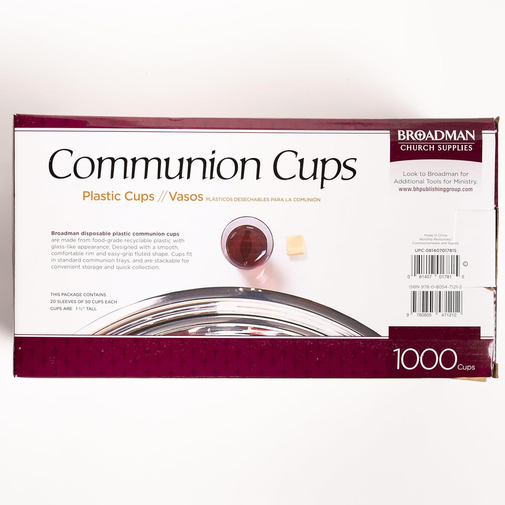 Plastic, Disposable, Recyclable Communion Cups, 6000 Count