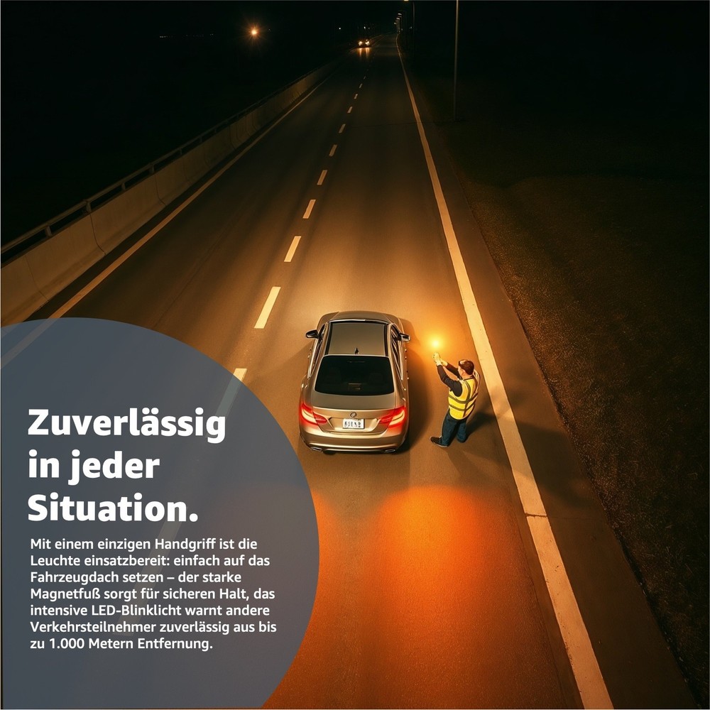 5x Warning Light V16 - Approved Emergency Light & Warning Triangle Replacement