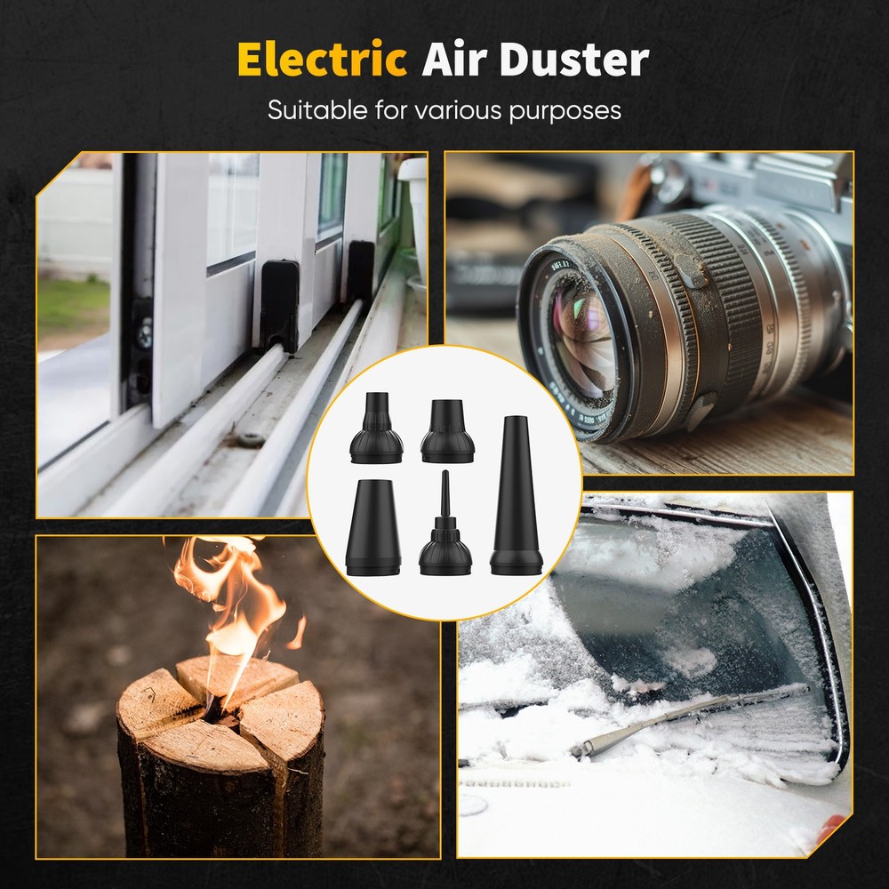 Electric Compressed Air Duster w/LED Display Screen 4 Gear Adjustable Cordless