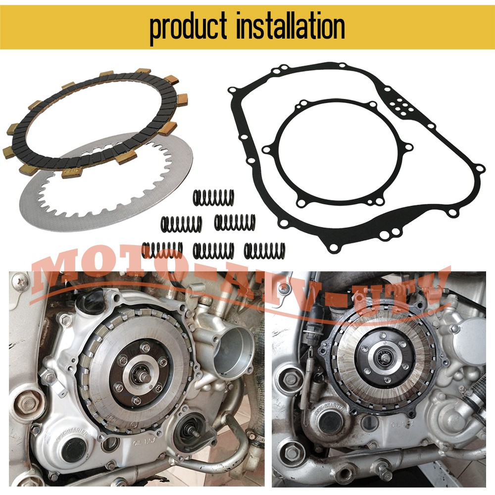 Clutch Friction Steel Plates Kit & Gasket for Kawasaki KLX250S KLX250 2009-2014