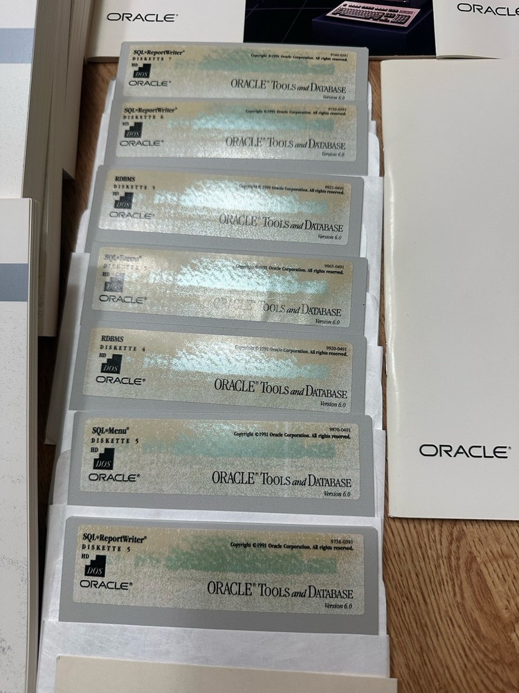 Oracle Tools and Database for DOS Version 6.0 5.25 HD 9008-0491