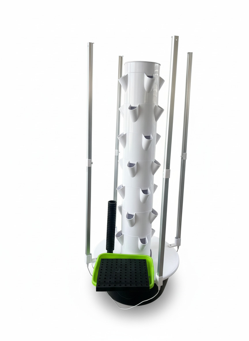 7-Tier Vertical Aeroponic Growing Tower System - 28-Plant Capacity Indoor Hydrop