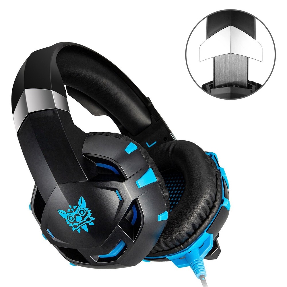 ONIKUMA K2 Pro wired Luminous Computer Gaming Headset (Black Blue)