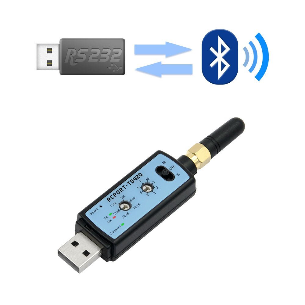 CHIPSEN RCPORT-TD420 Serial to Bluetooth Wireless RS232 USB Adapter