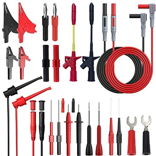 24 Pcs Multimeter Test Leads Set with Alligator Clips Insulation Piercing Tes...
