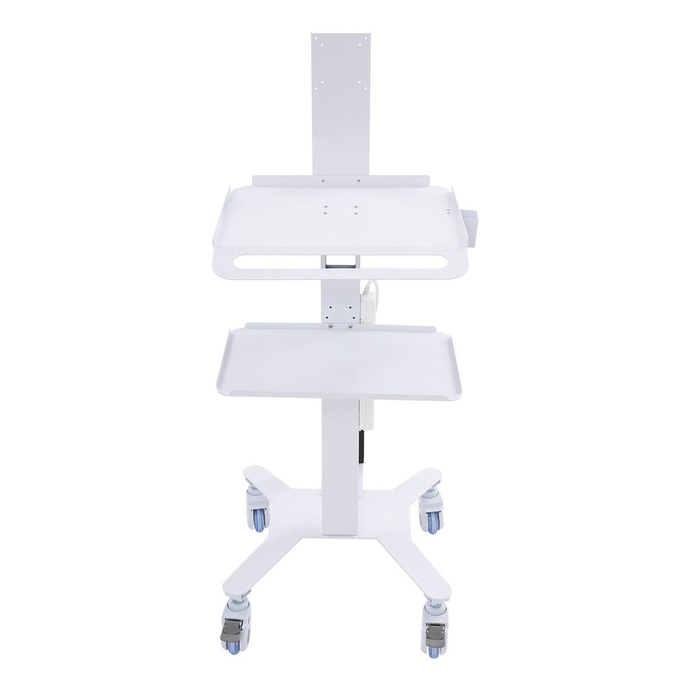 Adjustable Height Rolling Desk Computer Cart Mobile PC Laptop Workstation Table