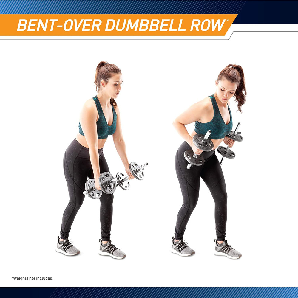 Hollow Curl Bar and Dumbbell Handle Set with Spring Collars