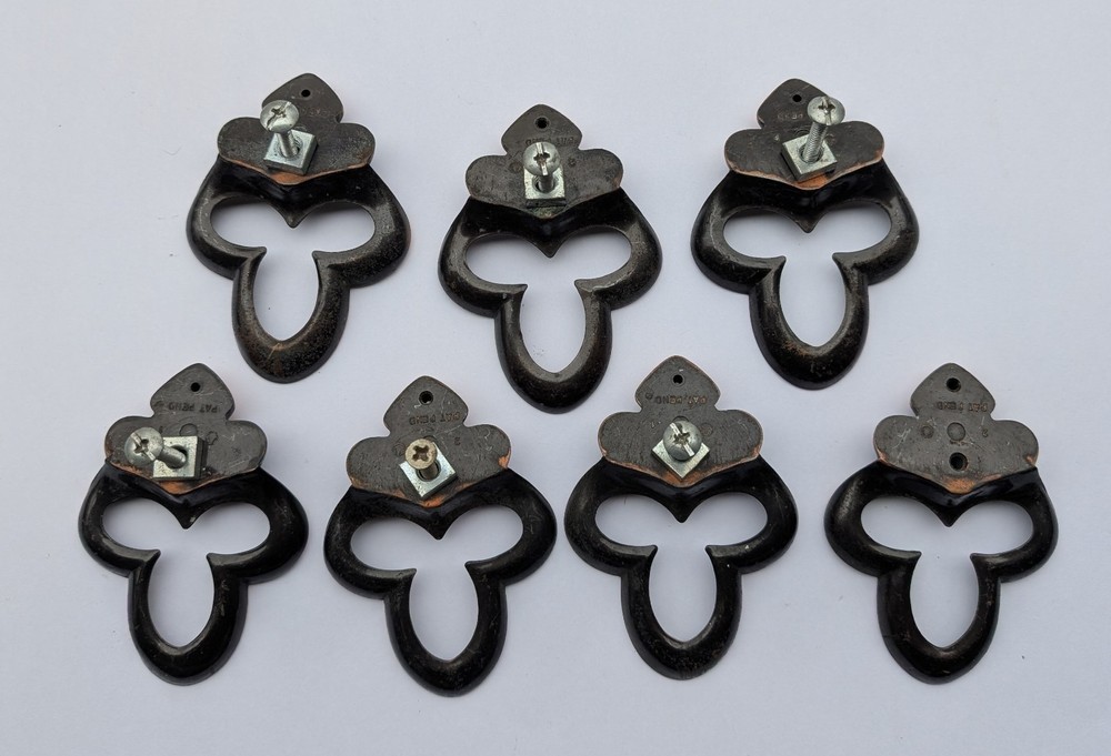 7 Fleur de lis Drawer Cabinet Pulls Knobs French Country Bronze Design Hardware