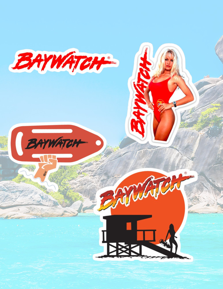 Baywatch 90's TV 4pc Stickers Pack