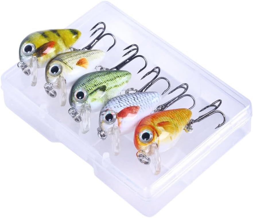 Fishing Lures, ABS Bait Kit Mini Artificial Fish Baits for Small