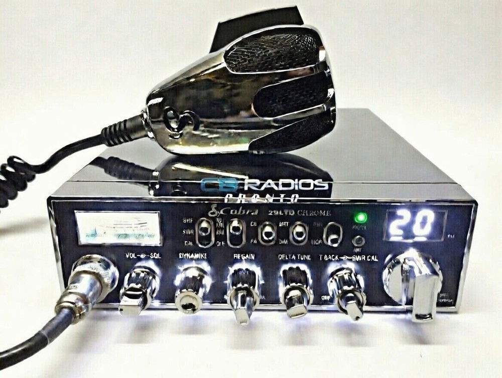 Cobra 29 LTD Chrome AM/FM - WHITE LIGHT EDITION + PERFORMANCE TUNED +ECHO BOARD