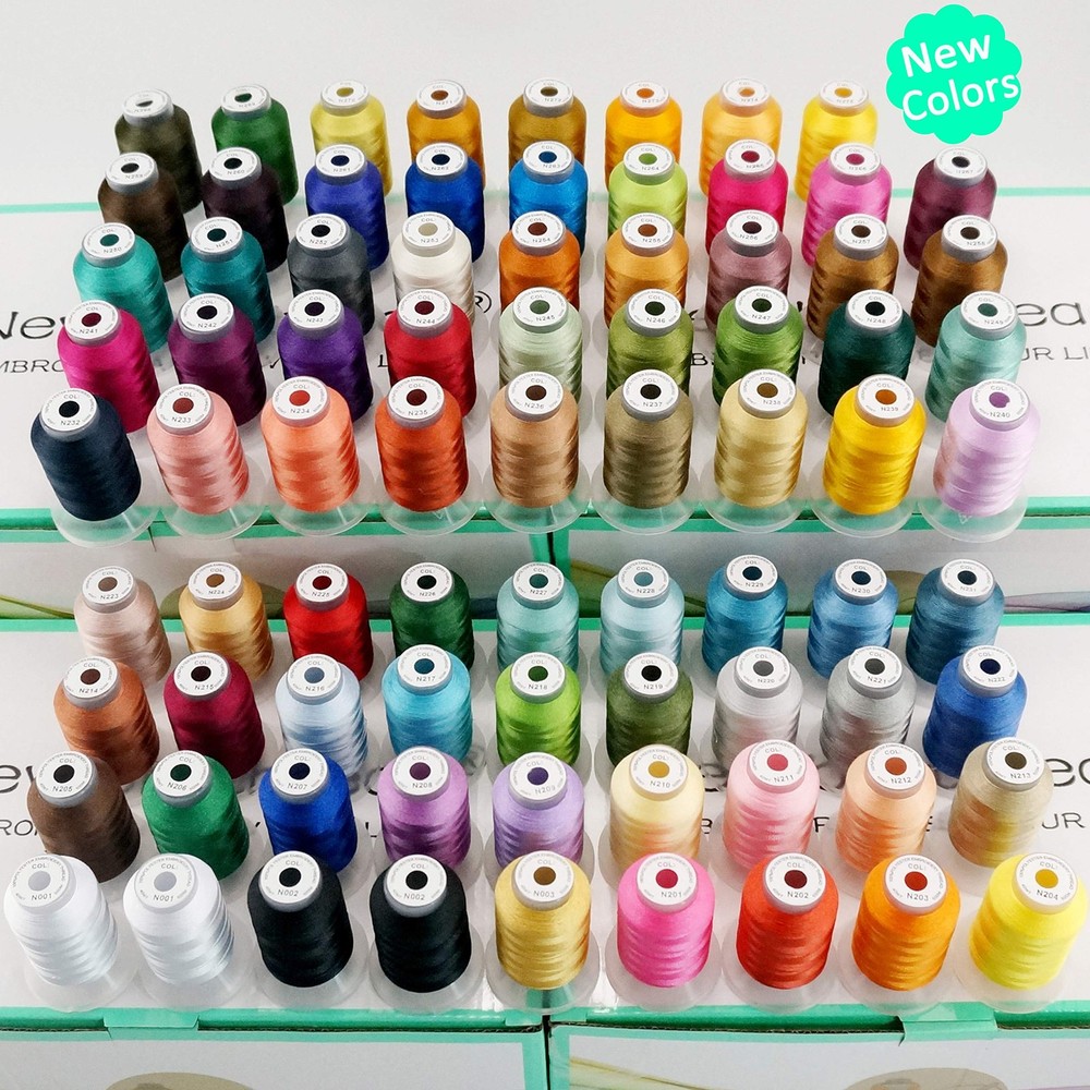 New brothread 80 Spools Polyester Embroidery Machine Thread Kit 80 colors
