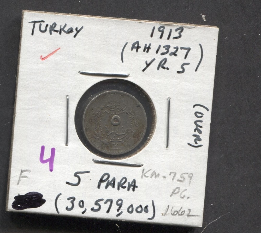 1913- Turkey-F-5 Paras