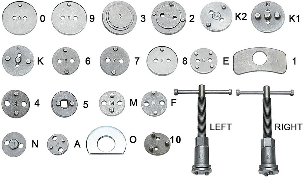 22Pcs Universal Disc Brake Caliper Piston Rewind Tool Kit Set Auto Wind Back Car