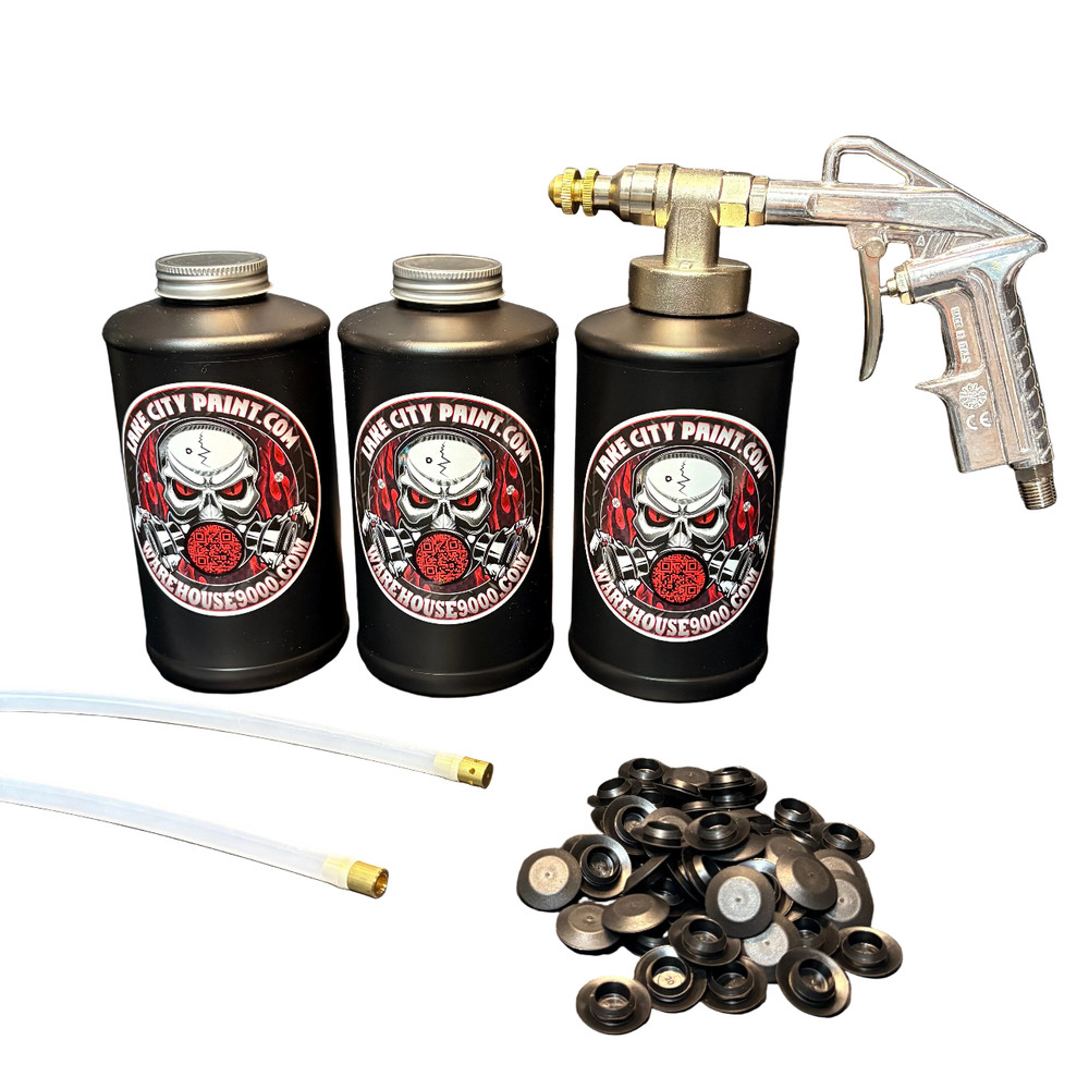 Complete Pro Undercoating Spray Gun - 2 Wand Kit (3 B Quart Bottles)