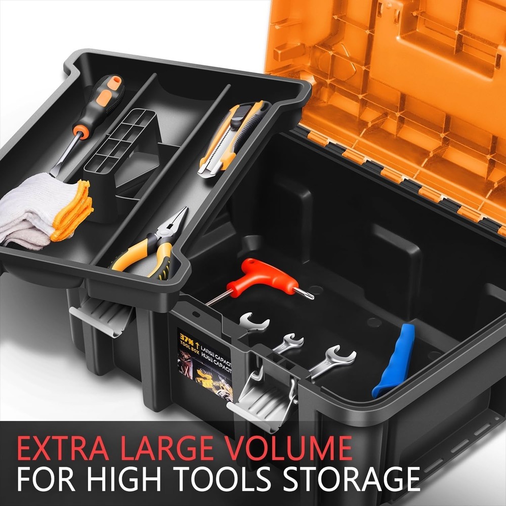 PM PERFORMOTOR 2pcs Tool Boxes Set - Lockable Organizer Storage Portable Tool...