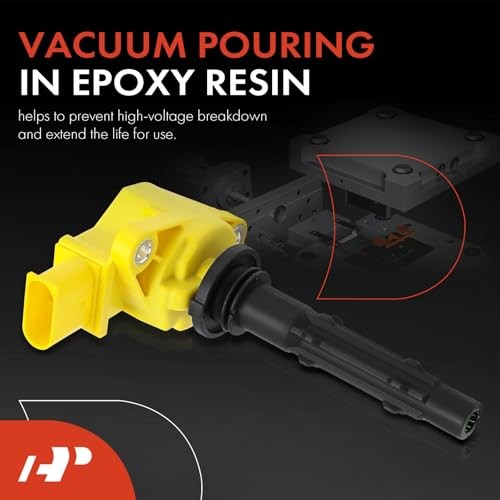 () Engine Ignition Coil Pack Compatible with Mercedes-Benz E550 2007 Yellow