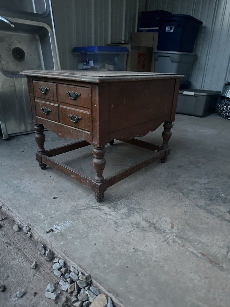 Vintage Pine Tavern Style End Table Good Condition
