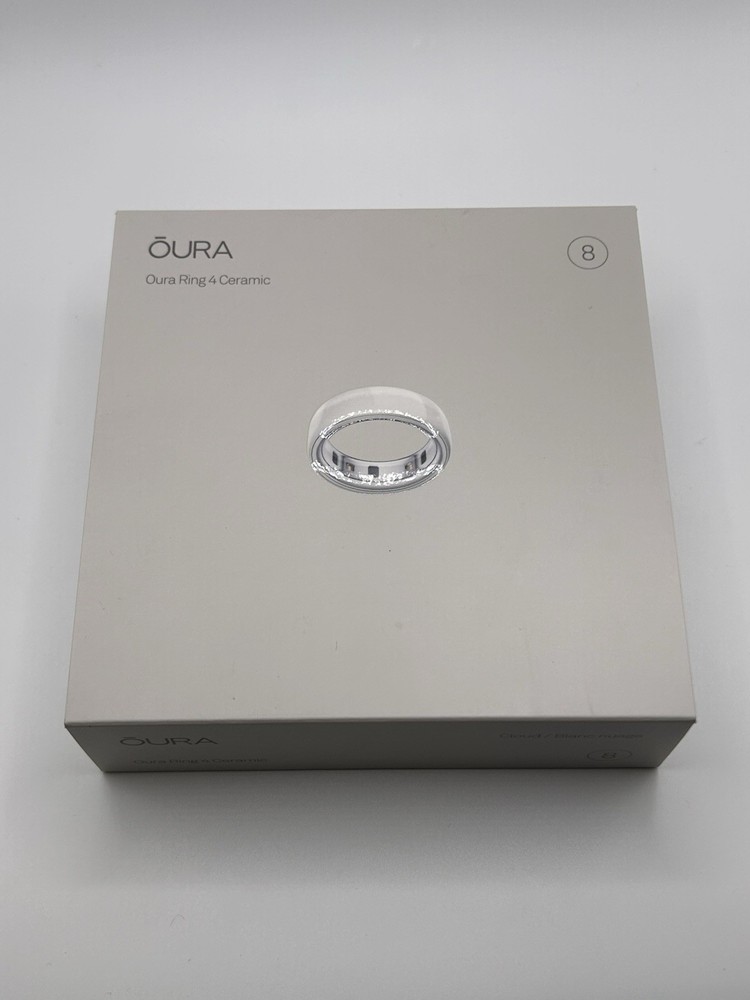 Oura Ring - Gen 4 - NEW -  Ceramic - Cloud  size 8