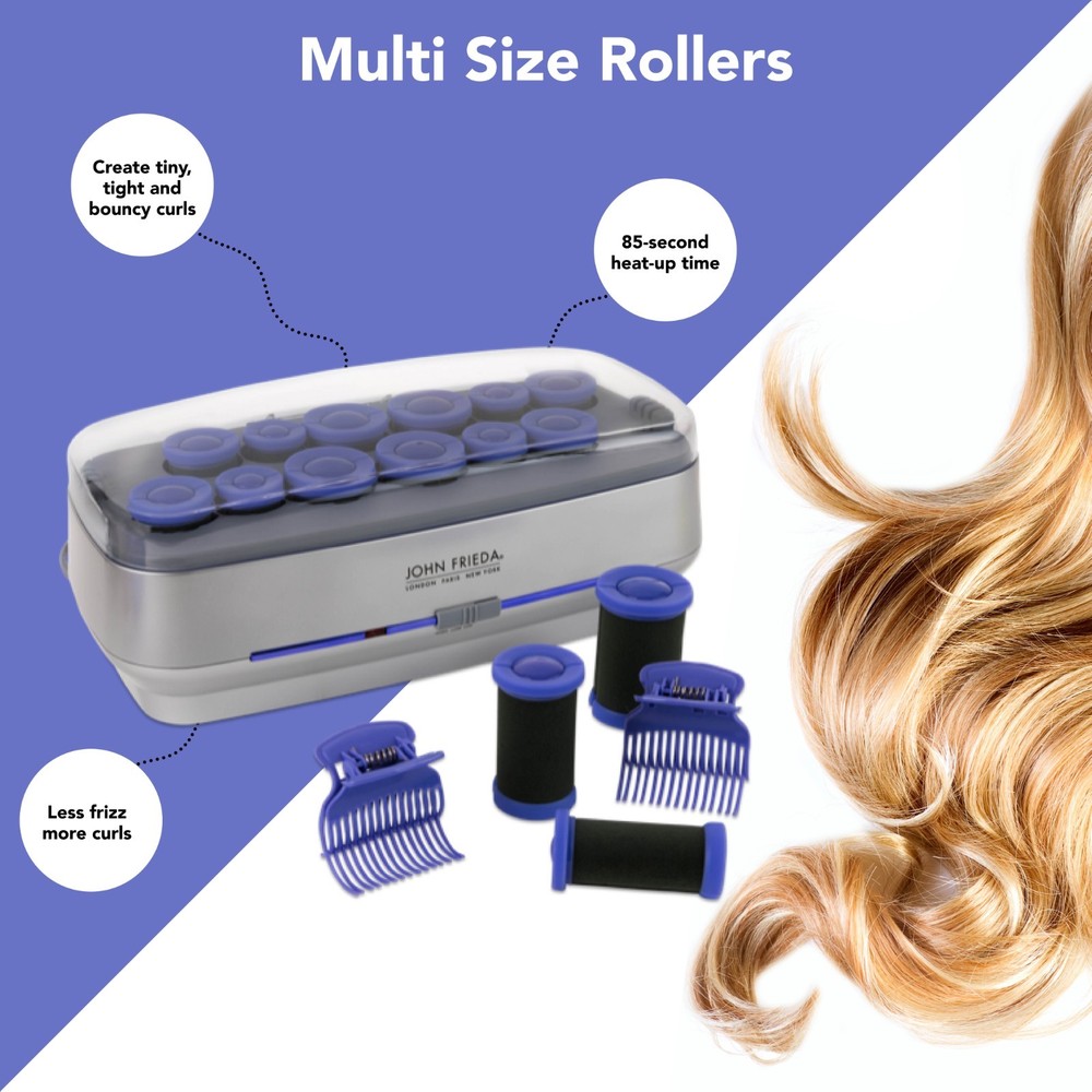 John Frieda JFHS9 Body & Shine Smooth Waves; Multi-Sized Jumbo Hot Hair Rollers