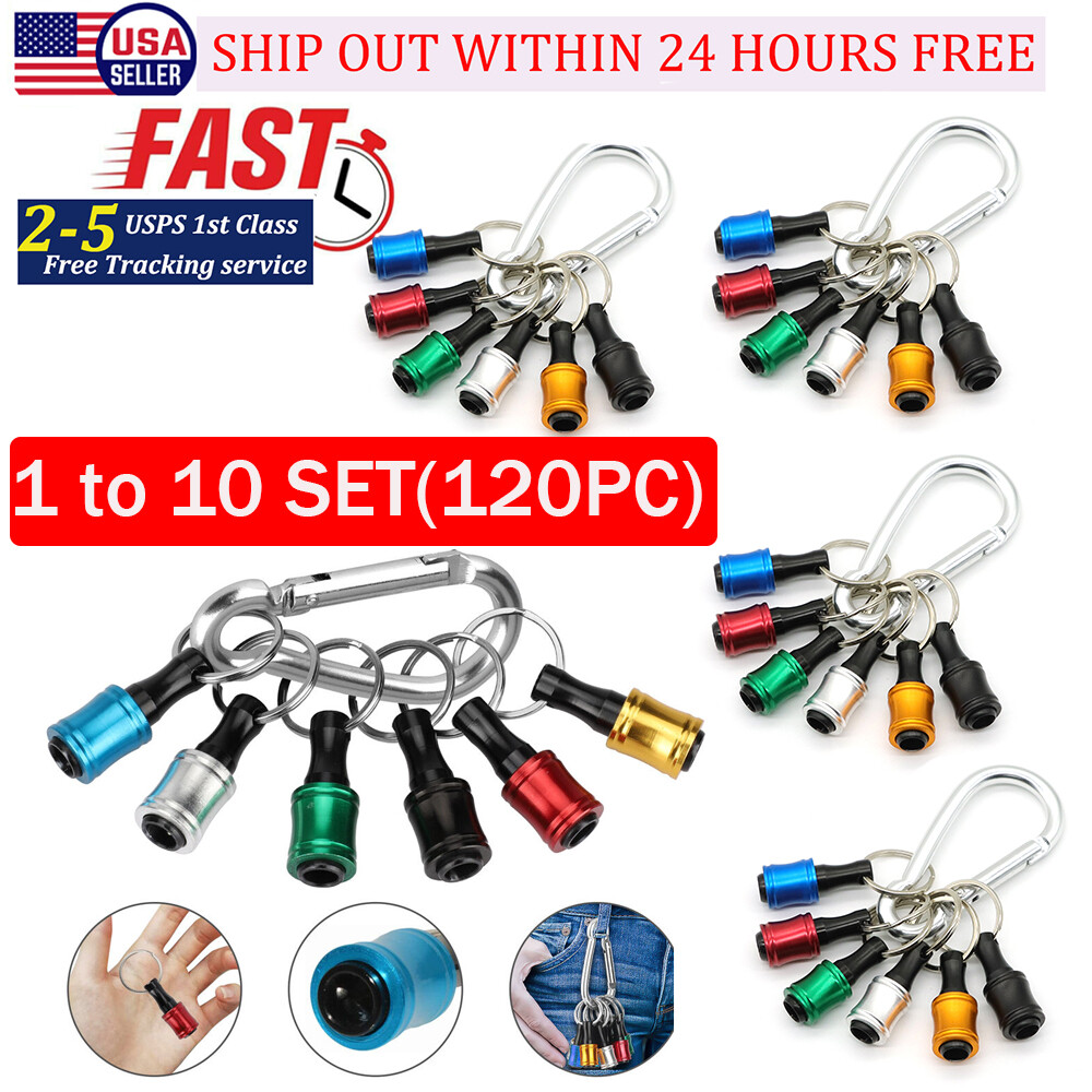1/4" Hex Shank Quick Release Keychain Screwdriver Drill Bit Holder Bit Set 70PCS