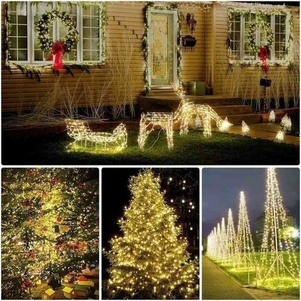 Solar battery powered Solar LED String & Fairy Lights Copper wire light string