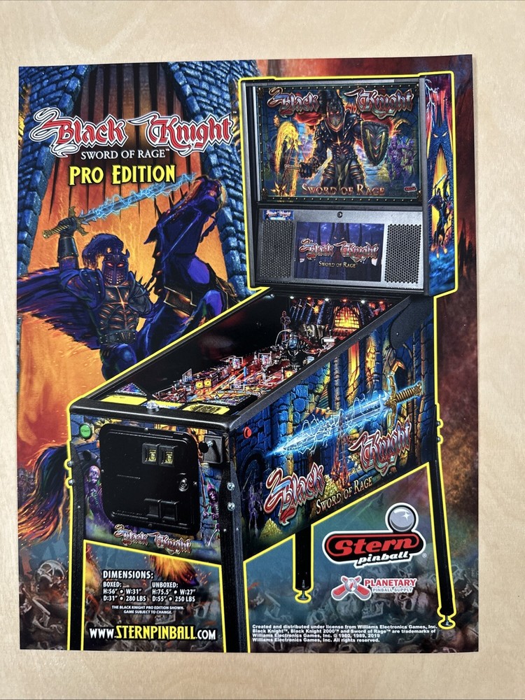 Stern Black Knight Pro Pinball Flyer