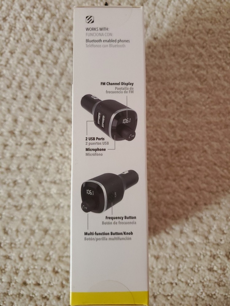 Scosche BTFREQ Bluetooth Handsfree Car Kit w/#1 FM Transmitter Brand.