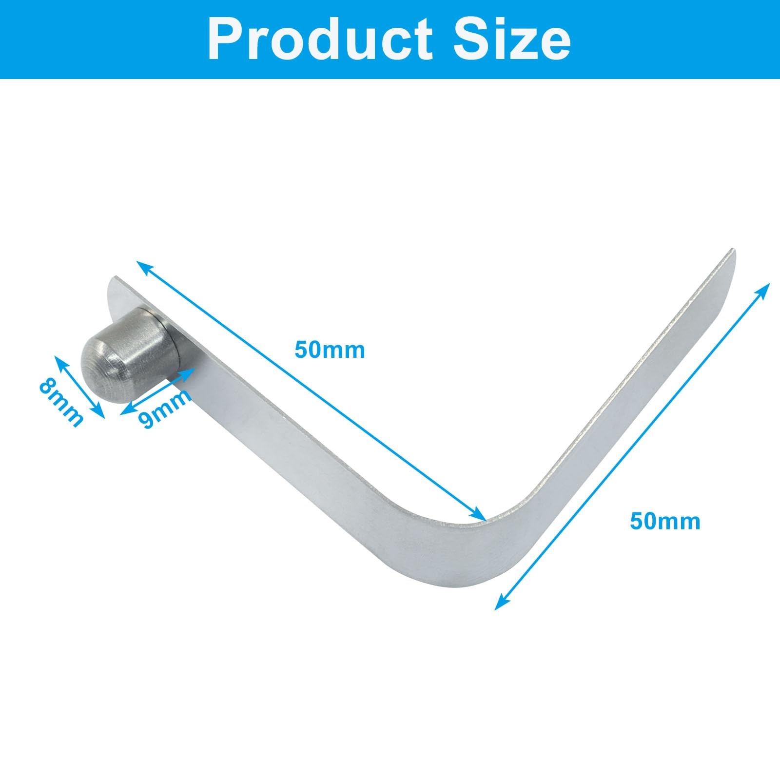 Aoserge 16 Pack Stainless Steel Spring Snap Clips for Kayak Paddle, Tent 8mm