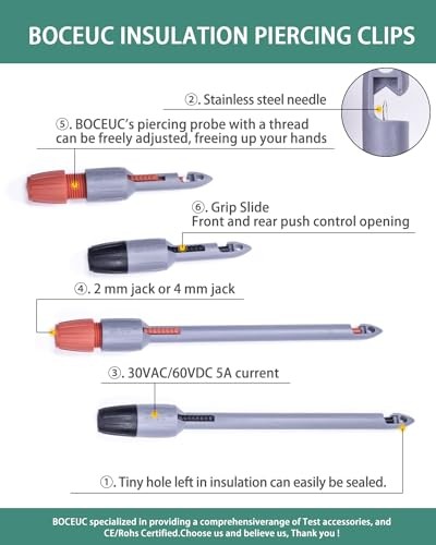 Heavy Duty Wire Piercing Probe Insulation Piercing 4mm Plug(Extended Edition)
