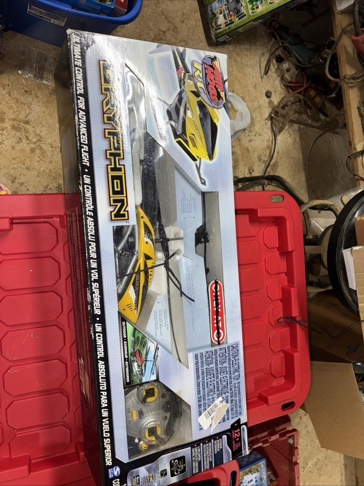 AIR HOGS R/C Gryphon Helicopter Yellow Radio Remote Control Untested
