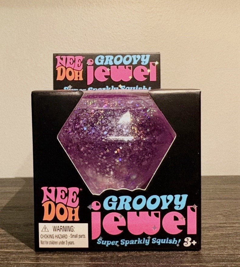 Purple NeeDoh Groovy Jewel Gem Ice Jelly Nee Doh  Sparkly Glitter Squishy NEW