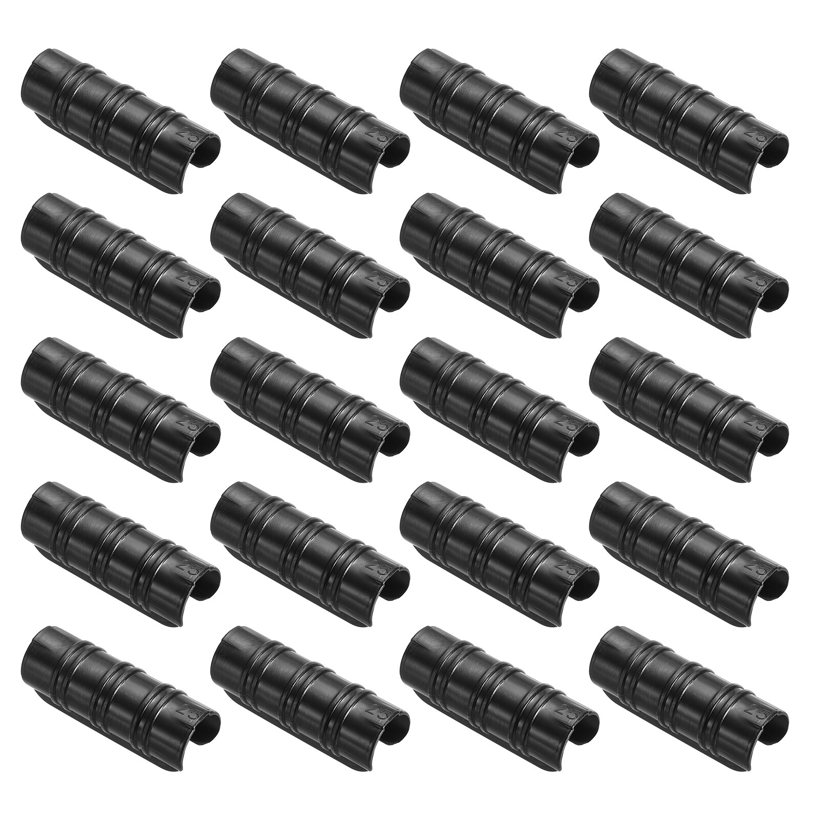 60Pcs 1" 25mm Greenhouse Clamps Clip Plastic Greenhouse Snap Tube Black