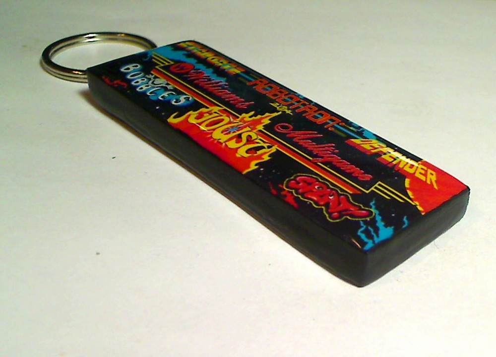 Multi Williams Arcade Marquee Coin Door accessory Keychain