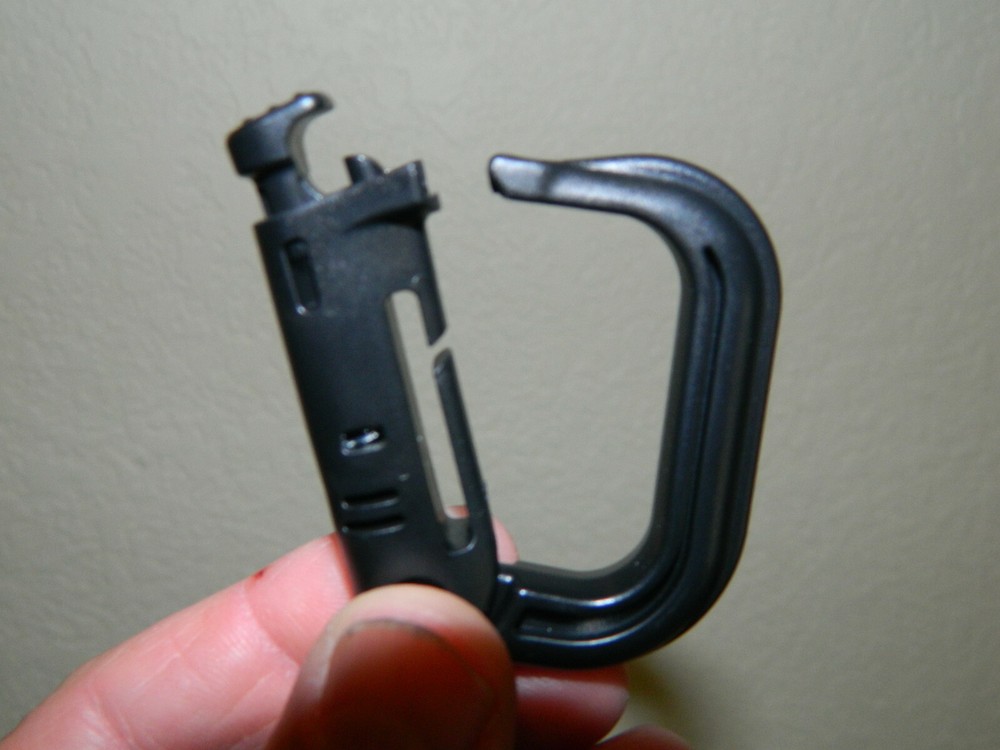 4 pack D-Ring Clip Molle Hook Grimloc Backpack Locking Buckle Carabiner Snap on