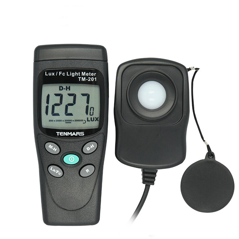 TENMARS TM-201 Digital LED Light Meter Luminometer Lux Meter reading 2000