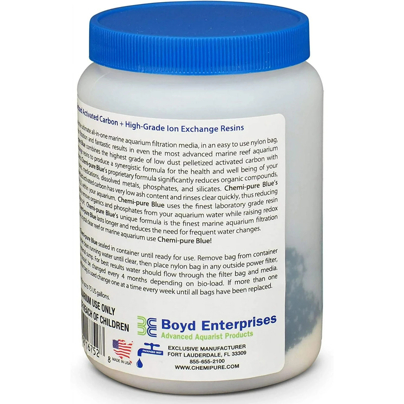 BOYD CHEMI PURE BLUE 11 OZ AQUARIUM FILTER MEDIA - CHEMIPURE CARBON GFO IN BAG