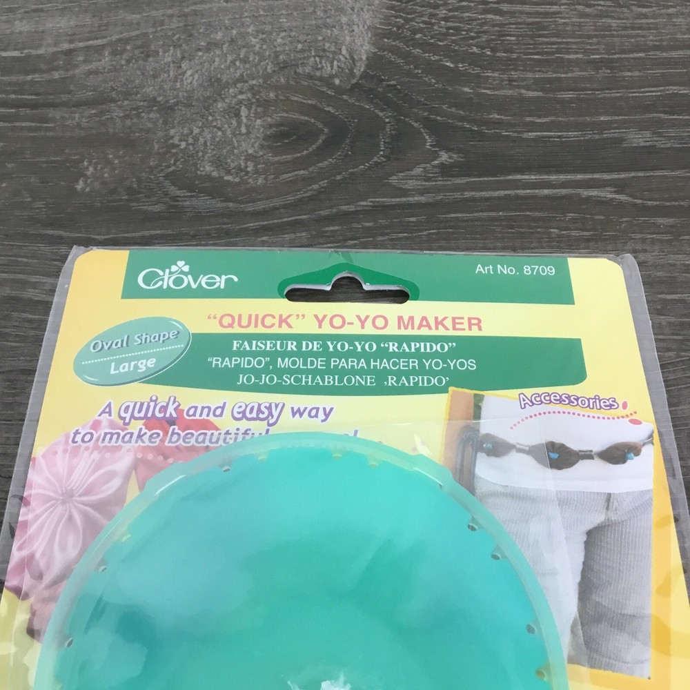 Clover Quick Yo-Yo Maker LARGE OVAL Shape Template #8709 1.75" X 3" L1 NEW