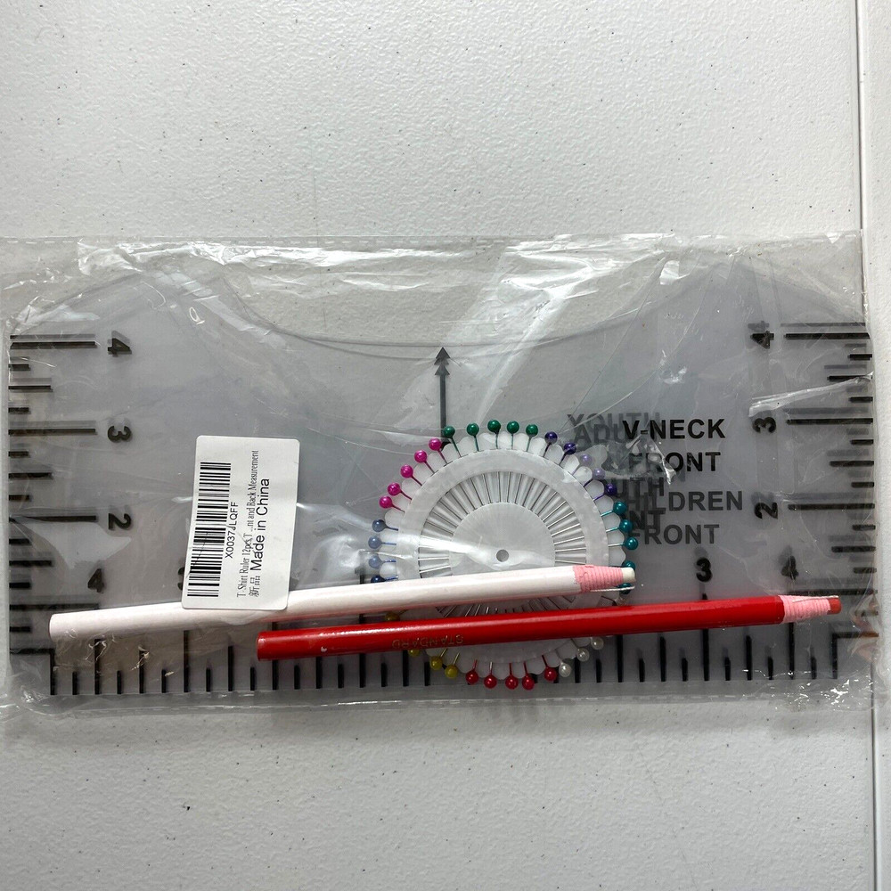 T-Shirt Alignment Tool - Rulers - Centering Tool HTV Alignment Guide With Pins