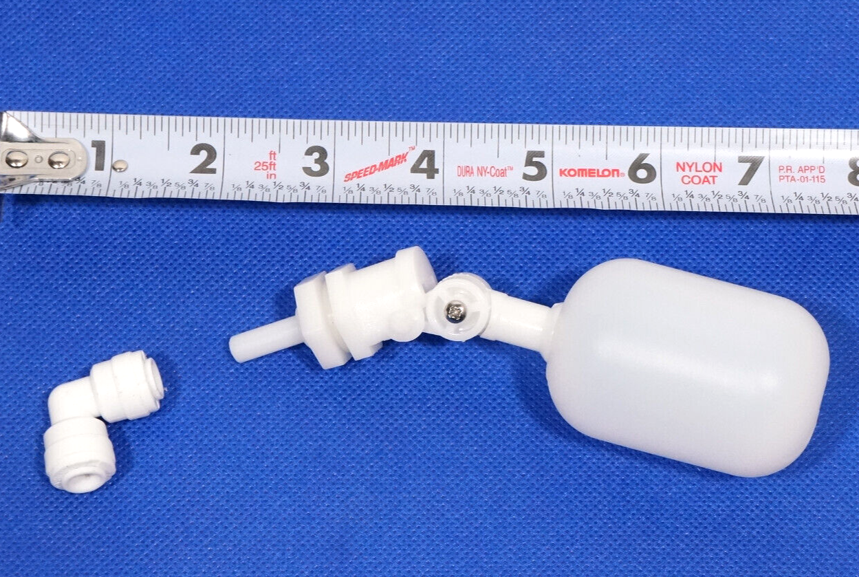 Tank Shutoff Float Ball Valve For 1/4 Push To Connect Drinking Water Tubing Fish