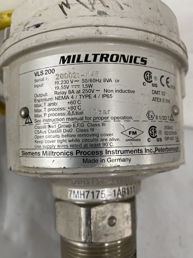 Milltronics Liquid Point Level Detector VLS200 Used